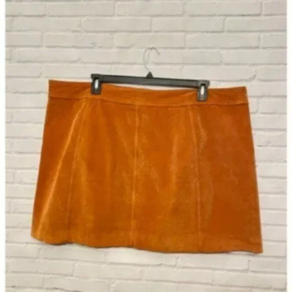 Madewell Velveteen A-Line Mini Skirt Button-Front NWT - Picture 3 of 5